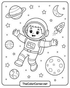 Astronaut Floating In Space