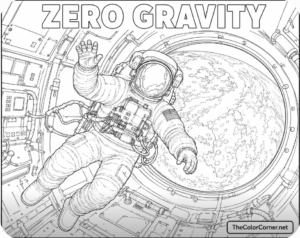 Astronaut Floating In Zero Gravity