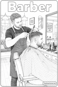 Barber Cutting A Customers Hair