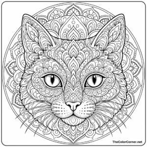 Cat Mandala Face