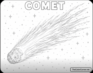 Comet Streaking Through Space