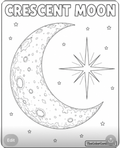 Crescent Moon Beside A Bright Star