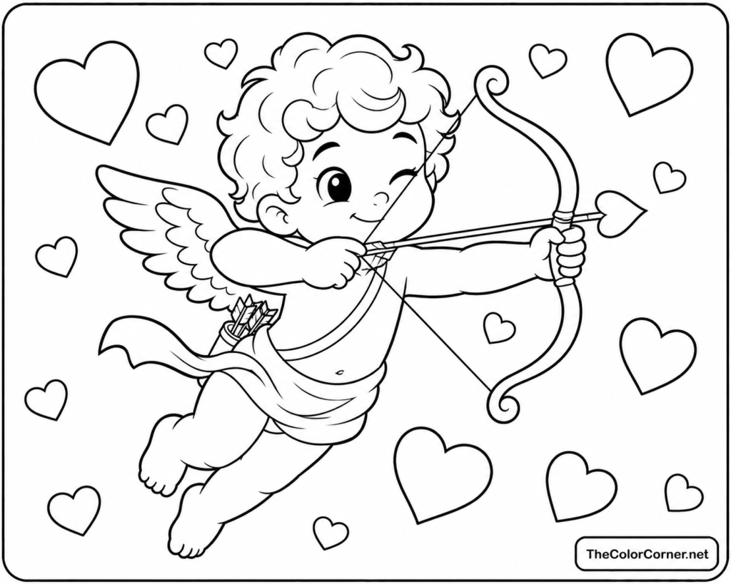 Cupid Aiming His Bow And Arrow