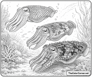 Cuttlefish Changing Colors