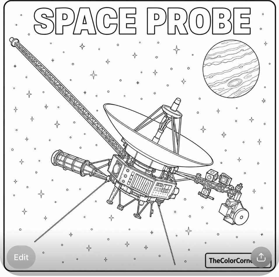Deep Space Probe Passing Distant Stars