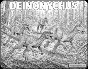 Deinonychus Pack Hunting In The Forest