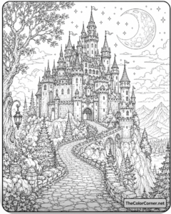 Enchanted Castle At Twilight