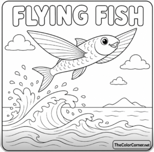 Flying Fish Leaping Over The Waves