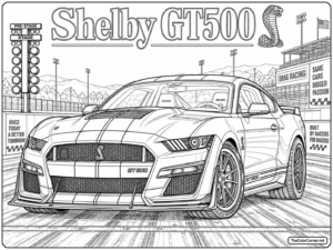 Ford Mustang Shelby GT500 coloring page