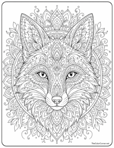 Fox Mandala Face