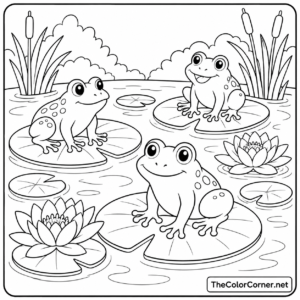 Frogs On Lily Pads