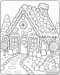 Gingerbread House Covered In Candy