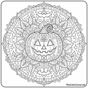 Halloween Pumpkin Mandala