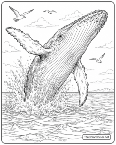 Humpback Whale Breaching The Surface