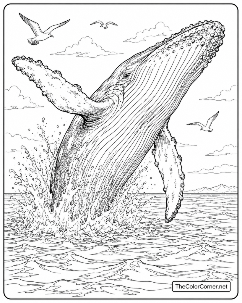 Humpback Whale Breaching The Surface