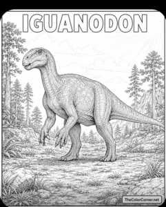 Iguanodon Standing In A Clearing