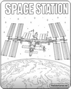 International Space Station Orbiting Earth