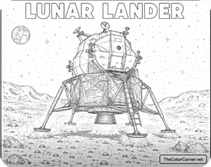 Lunar Lander Touching Down On The Moon
