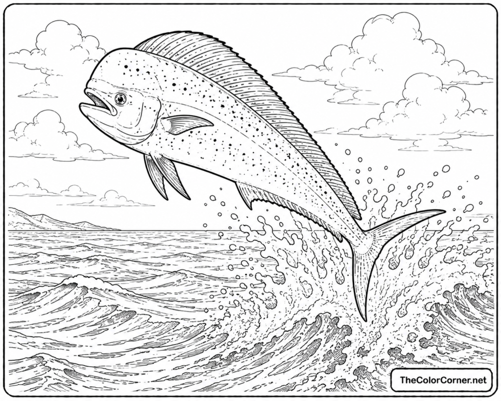 Mahi Mahi Leaping From The Waves