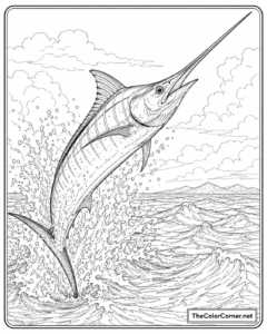 Marlin Leaping From The Ocean