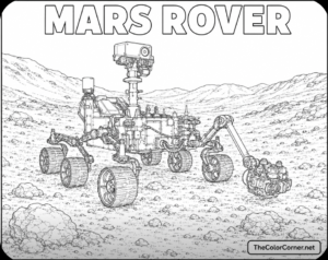 Mars Rover Exploring The Red Planet