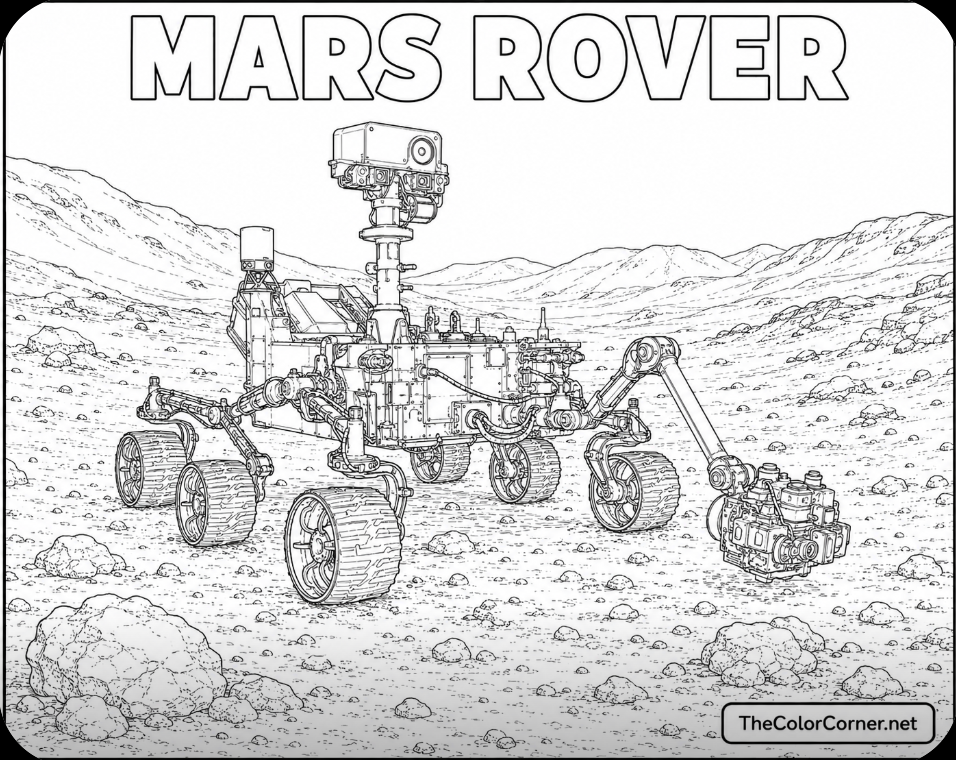Mars Rover Exploring The Red Planet