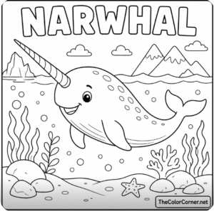 Narwhal With Its Spiral Tusk