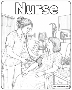 Nurse Checking A Patients Blood Pressure