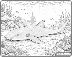 Nurse Shark Resting On The Seafloor