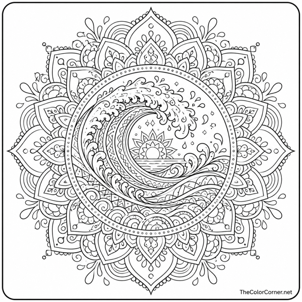 Ocean Wave Mandala
