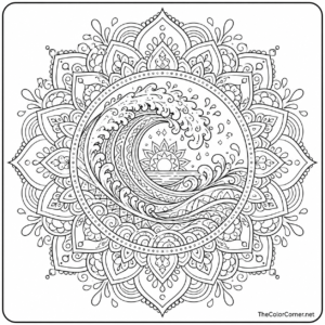 Ocean Wave Mandala