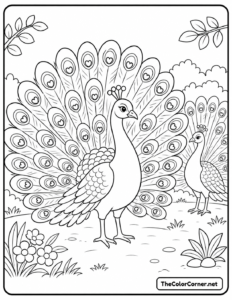 Peacocks With Tail Feathers