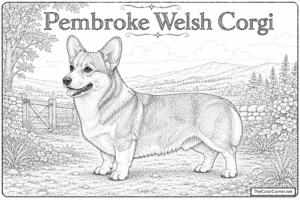 Pembroke Welsh Corgi coloring page