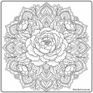 Peony Mandala