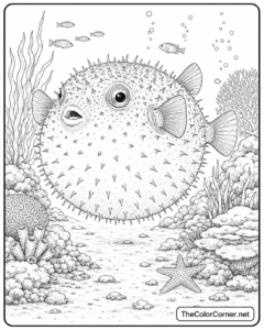 Pufferfish Inflated For Defense