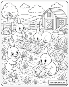 Rabbits In The Vegetable Garden