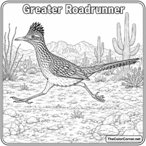 Roadrunner Dashing Across The Desert