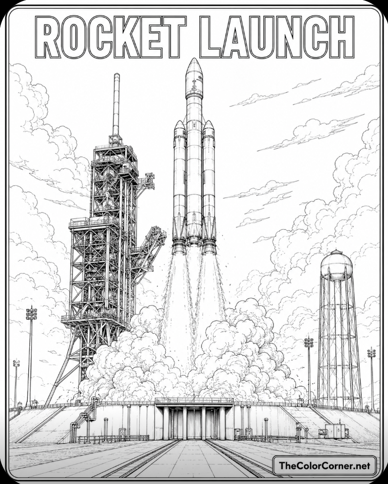 Rocket Launching From The Pad