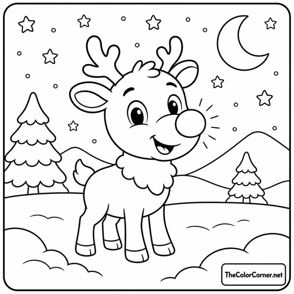 Rudolph The Reindeer With A Glowing Nose