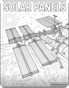 Space Station Solar Panels Catching Sunlight