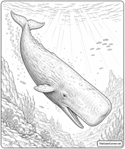 Sperm Whale Diving Into The Deep