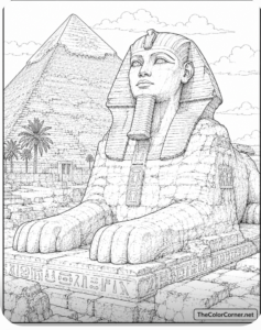 Sphinx Guarding An Ancient Pyramid