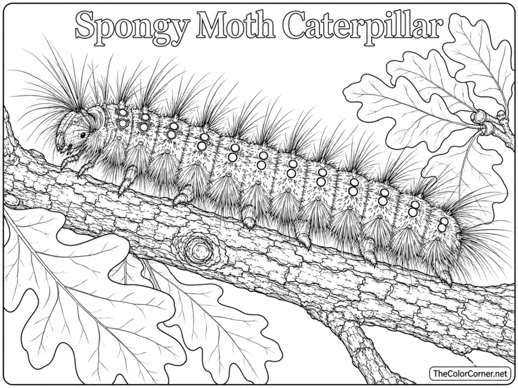 Spongy Moth Caterpillar