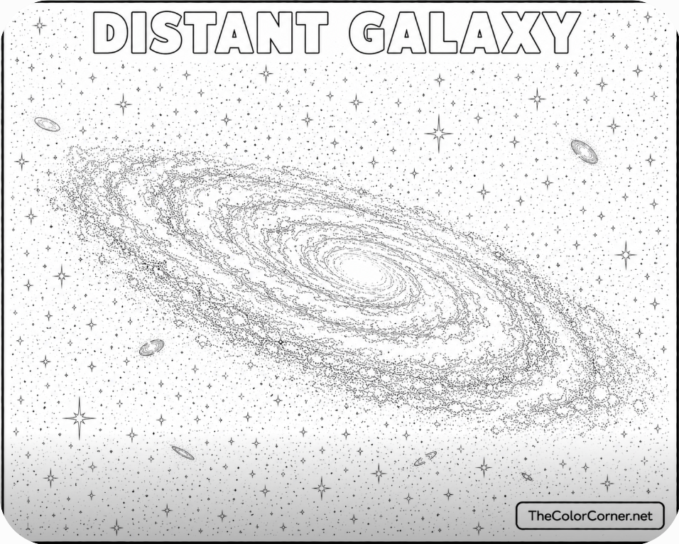 Star Field With A Distant Galaxy