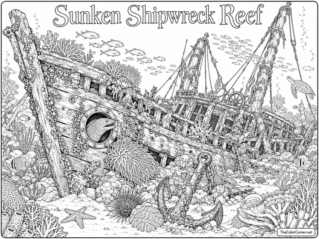 Sunken Shipwreck Reef