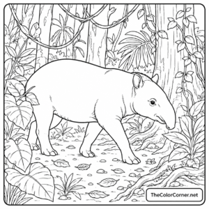 Tapir Walking Through The Rainforest
