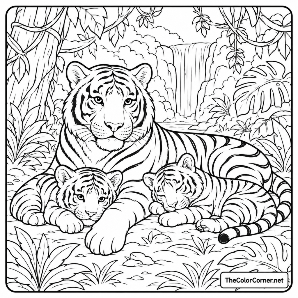 Tigers Jungle Resting