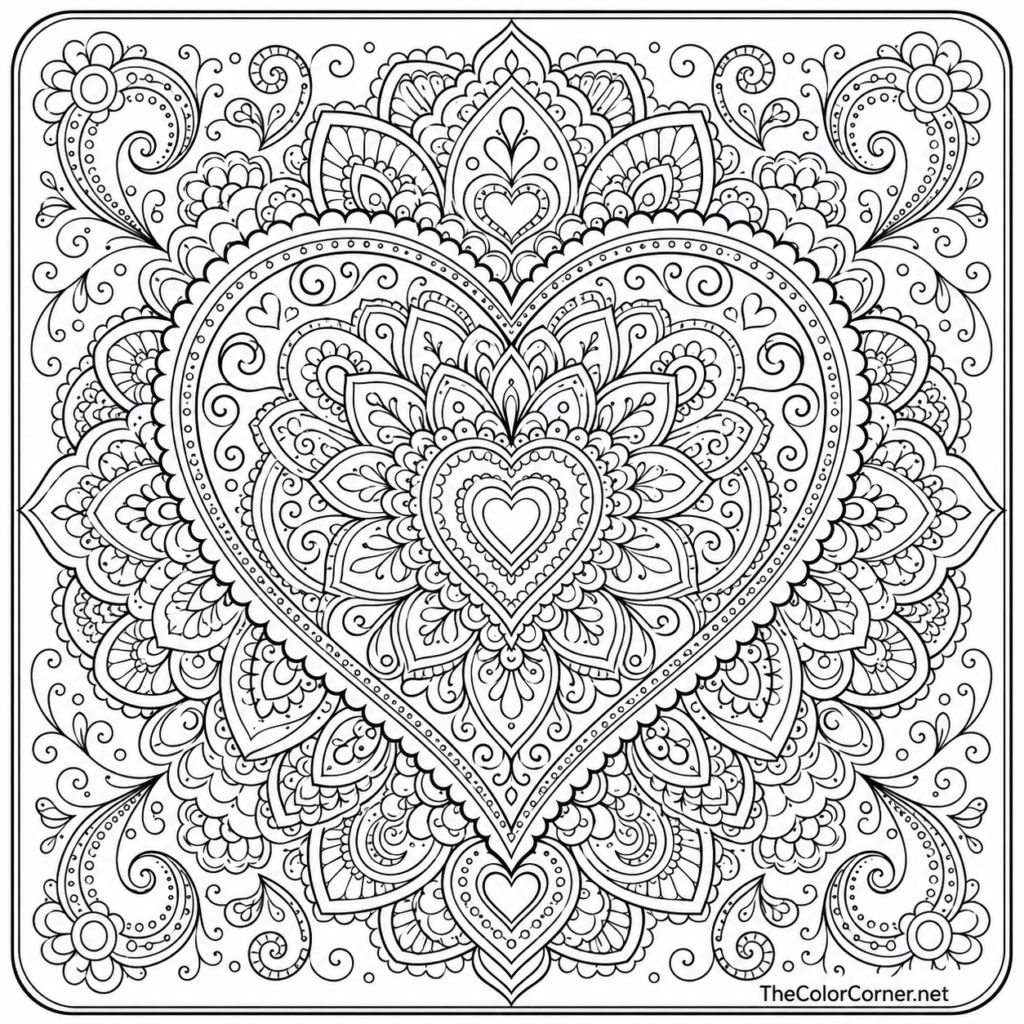 Valentine Heart Mandala