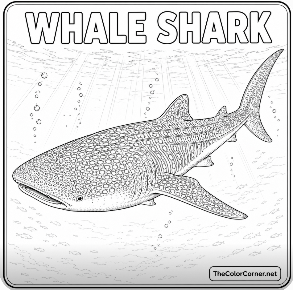 Whale Shark Gliding Through Open Water