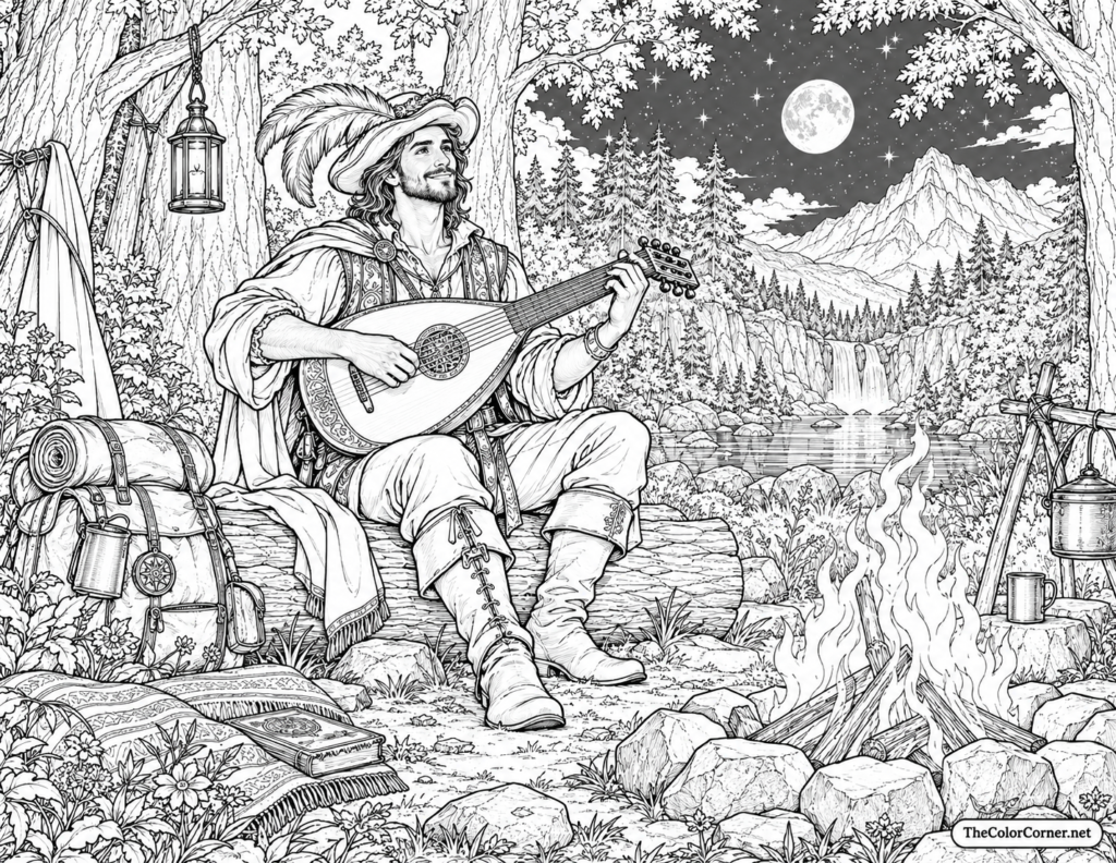 Bard Lute Campfire